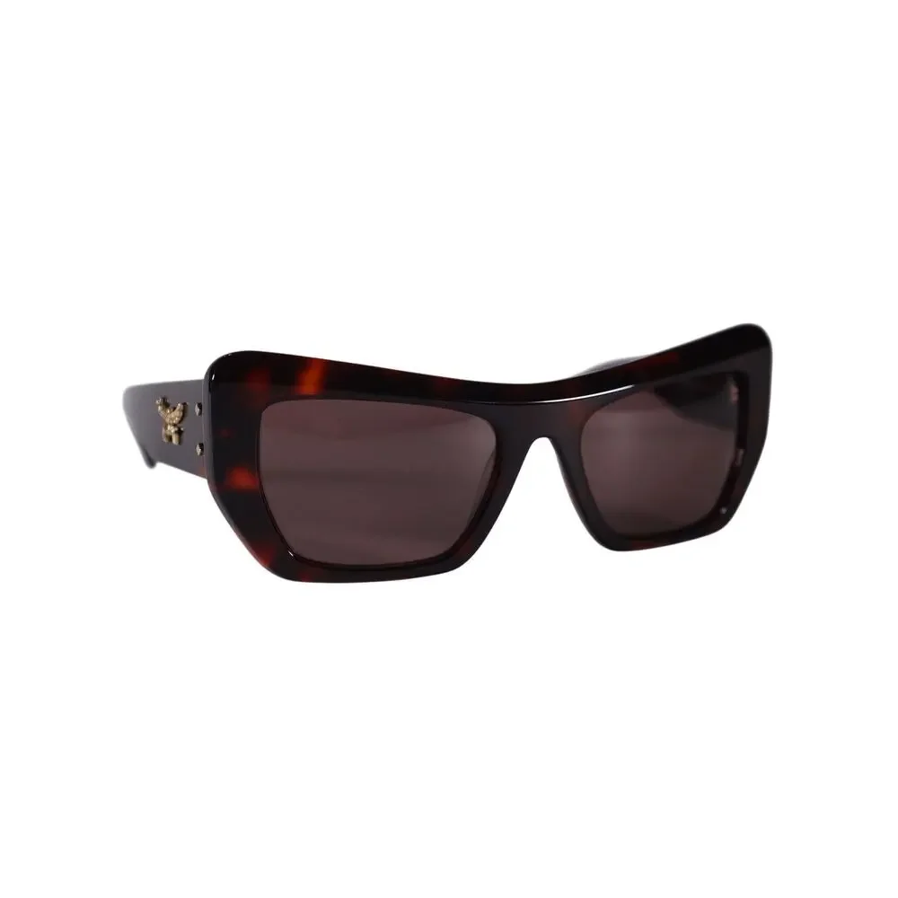 MCM Rectangle Cat Eye Designer Sunglasses - Red Havana / Brown - NWT
